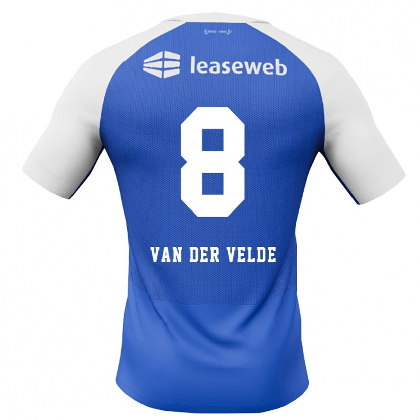 Danxen Herren Yordi Van Der Velde #8 Himmelblau Rot Weiß Auswärtstrikot Trikot 2026/27 T-Shirt Österreich