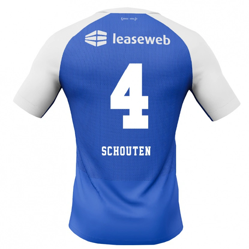 Danxen Herren Lewis Schouten #4 Himmelblau Rot Weiß Auswärtstrikot Trikot 2026/27 T-Shirt Österreich