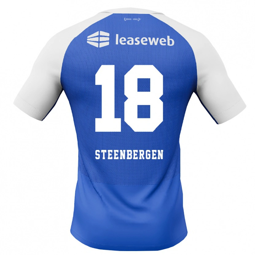 Danxen Herren Thom Steenbergen #18 Himmelblau Rot Weiß Auswärtstrikot Trikot 2026/27 T-Shirt Österreich