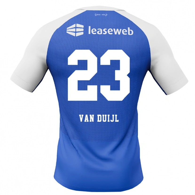 Danxen Herren Billy Van Duijl #23 Himmelblau Rot Weiß Auswärtstrikot Trikot 2026/27 T-Shirt Österreich