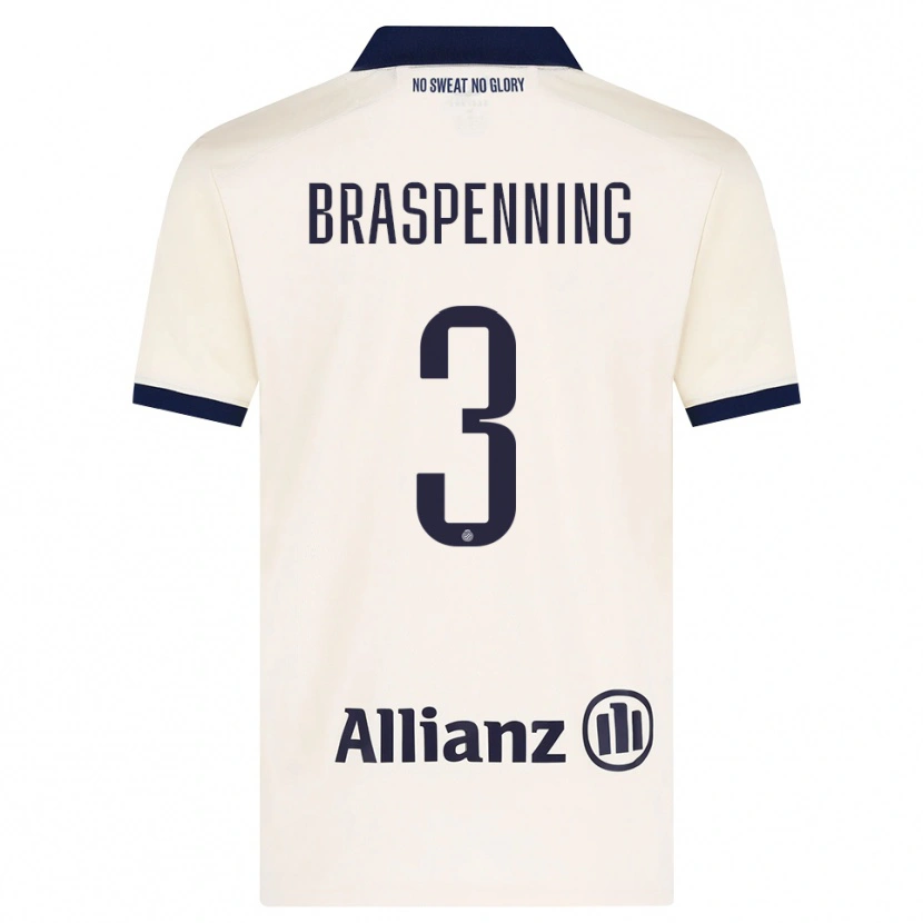 Danxen Herren Daan Braspenning #3 Beige Schwarz Auswärtstrikot Trikot 2026/27 T-Shirt Österreich