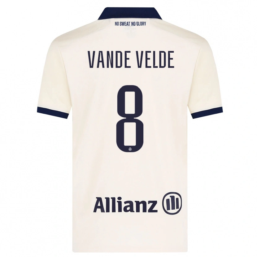 Danxen Herren Chloé Vande Velde #8 Beige Schwarz Auswärtstrikot Trikot 2026/27 T-Shirt Österreich