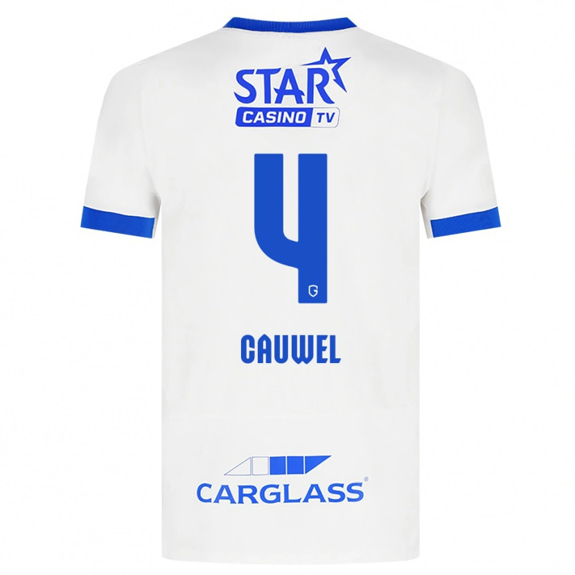 Danxen Herren Michiel Cauwel #4 Weiß Blau Auswärtstrikot Trikot 2026/27 T-Shirt Österreich