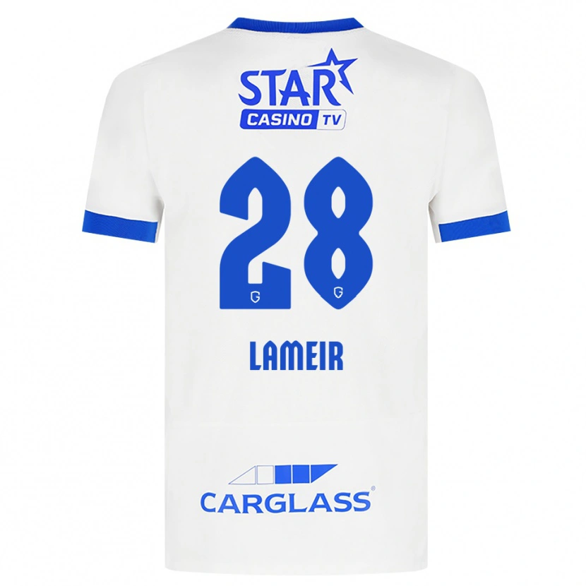 Danxen Herren Tess Lameir #28 Weiß Blau Auswärtstrikot Trikot 2026/27 T-Shirt Österreich
