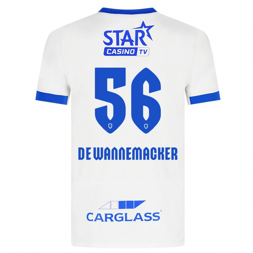 Danxen Herren August De Wannemacker #56 Weiß Blau Auswärtstrikot Trikot 2026/27 T-Shirt Österreich
