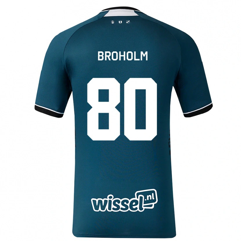Danxen Herren Marius Broholm #80 Dunkelschiefergrau Weiß Auswärtstrikot Trikot 2026/27 T-Shirt Österreich