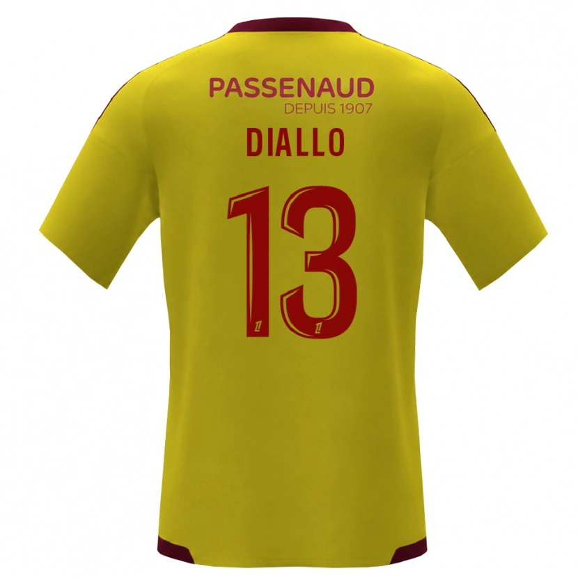Danxen Herren Habib Diallo #13 Gelb Rot Grün Auswärtstrikot Trikot 2026/27 T-Shirt Österreich