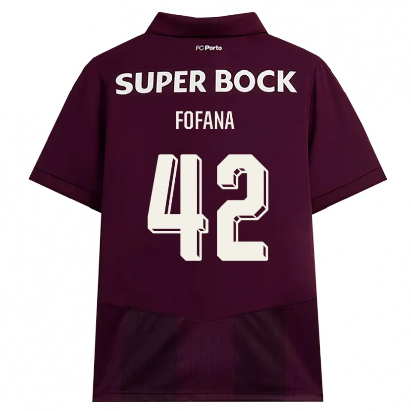 Danxen Herren Seko Fofana #42 Burgund Weiß Auswärtstrikot Trikot 2026/27 T-Shirt Österreich