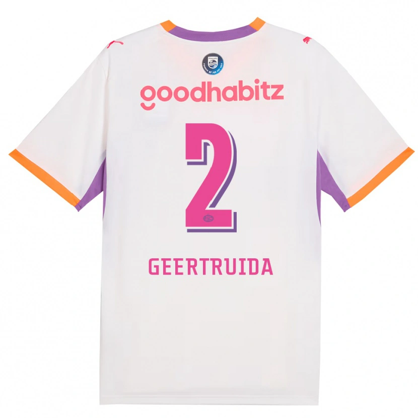Danxen Herren Lutsharel Geertruida #2 Weiß Violett Orange Auswärtstrikot Trikot 2026/27 T-Shirt Österreich