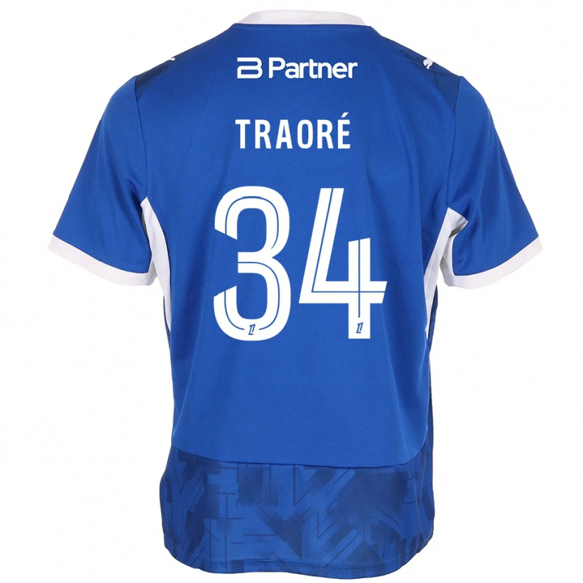 Danxen Damen Ibrahim Traoré #34 Mittelblau Weiß Heimtrikot Trikot 2026/27 T-Shirt Österreich