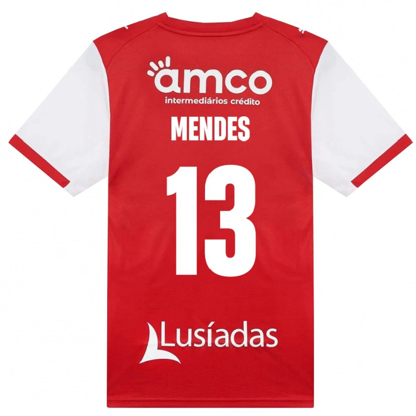 Danxen Damen Emmanuel Mendes #13 Weiß Rot Schwarz Heimtrikot Trikot 2026/27 T-Shirt Österreich