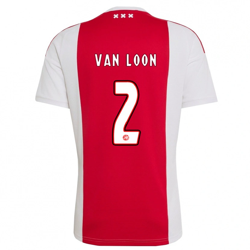 Danxen Damen Gerain Van Loon #2 Rot Weiß Gelb Heimtrikot Trikot 2026/27 T-Shirt Österreich