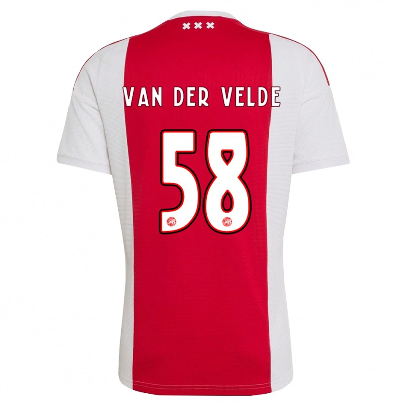Danxen Damen Valentijn Van Der Velde #58 Rot Weiß Gelb Heimtrikot Trikot 2026/27 T-Shirt Österreich