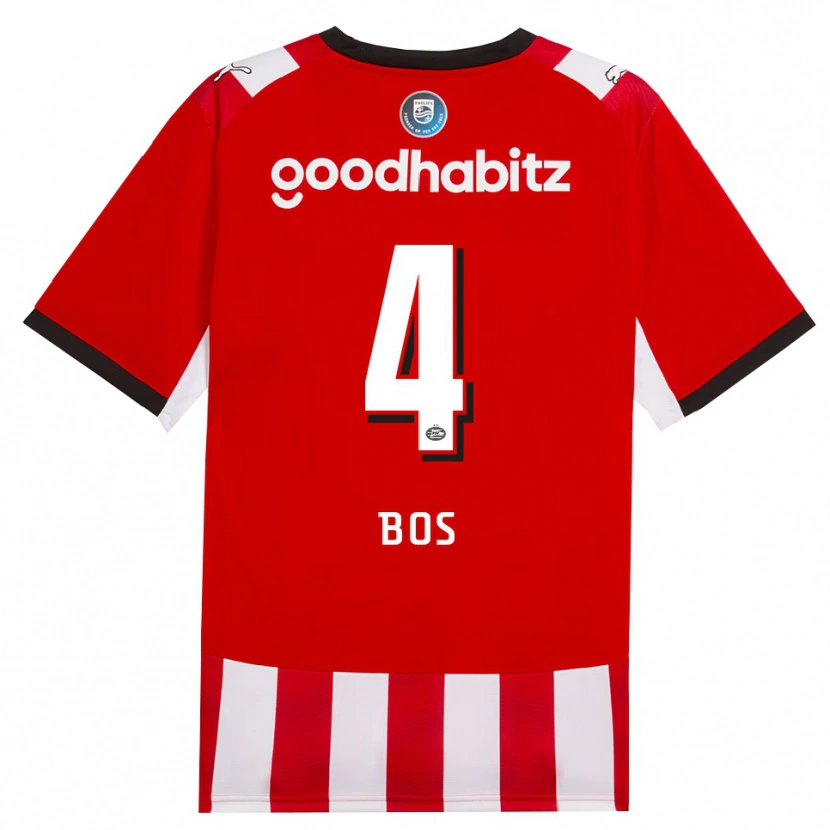 Danxen Damen Floris Bos #4 Rot Weiß Schwarz Heimtrikot Trikot 2026/27 T-Shirt Österreich