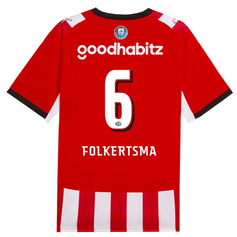 Danxen Damen Sisca Folkertsma #6 Rot Weiß Schwarz Heimtrikot Trikot 2026/27 T-Shirt Österreich