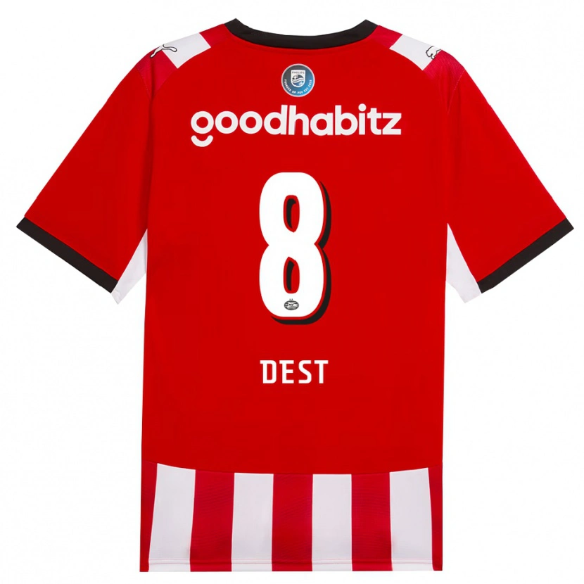 Danxen Damen Sergiño Dest #8 Rot Weiß Schwarz Heimtrikot Trikot 2026/27 T-Shirt Österreich