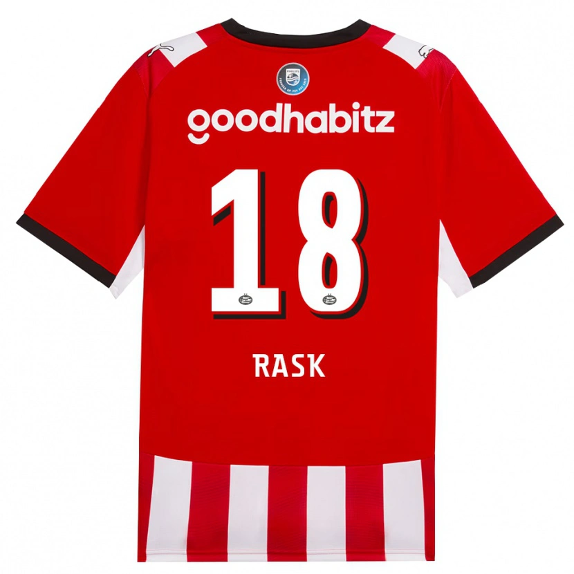 Danxen Damen Caroline Rask #18 Rot Weiß Schwarz Heimtrikot Trikot 2026/27 T-Shirt Österreich