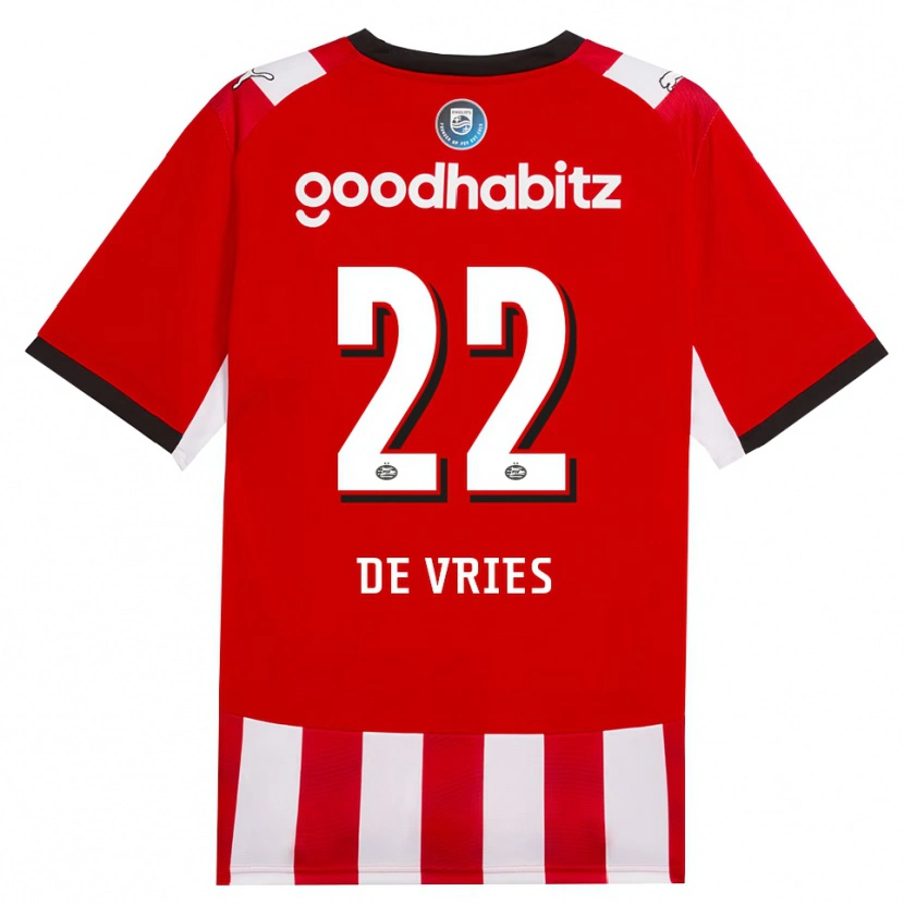 Danxen Damen Lyam De Vries #22 Rot Weiß Schwarz Heimtrikot Trikot 2026/27 T-Shirt Österreich
