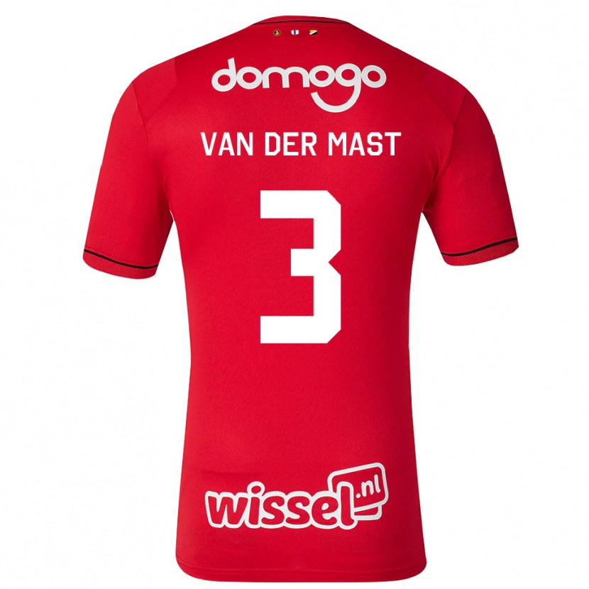 Danxen Damen Hylke Van Der Mast #3 Rot Weiß Schwarz Heimtrikot Trikot 2026/27 T-Shirt Österreich