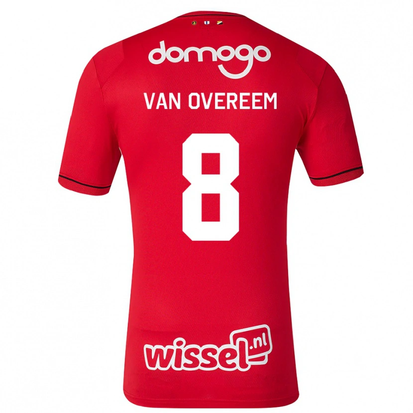 Danxen Damen Joris Van Overeem #8 Rot Weiß Schwarz Heimtrikot Trikot 2026/27 T-Shirt Österreich