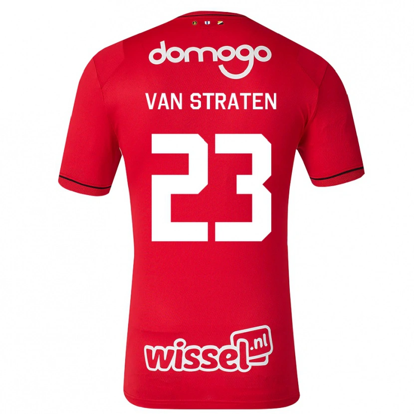 Danxen Damen Dieke Van Straten #23 Rot Weiß Schwarz Heimtrikot Trikot 2026/27 T-Shirt Österreich