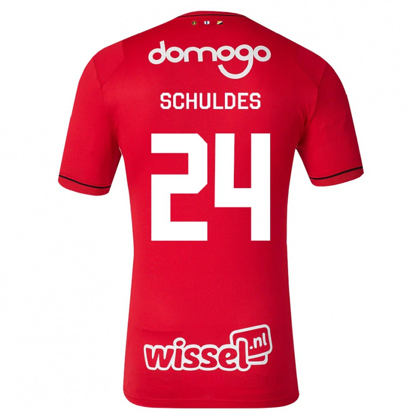 Danxen Damen Jamie Schuldes #24 Rot Weiß Schwarz Heimtrikot Trikot 2026/27 T-Shirt Österreich