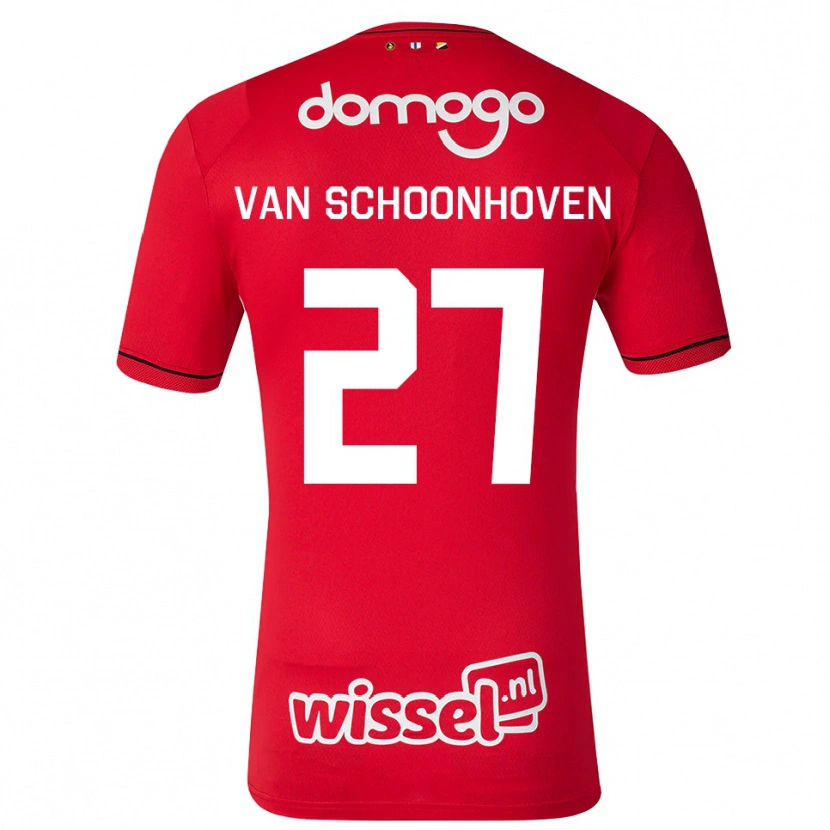 Danxen Damen Nurija Van Schoonhoven #27 Rot Weiß Schwarz Heimtrikot Trikot 2026/27 T-Shirt Österreich