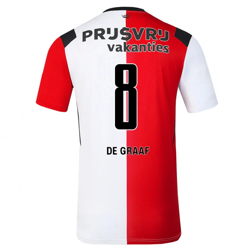 Danxen Damen Esmee De Graaf #8 Rot Weiß Schwarz Heimtrikot Trikot 2026/27 T-Shirt Österreich