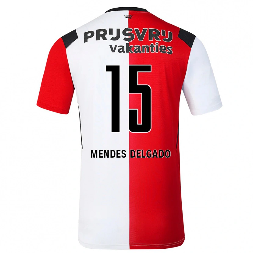 Danxen Damen Jayden Mendes Delgado #15 Rot Weiß Schwarz Heimtrikot Trikot 2026/27 T-Shirt Österreich
