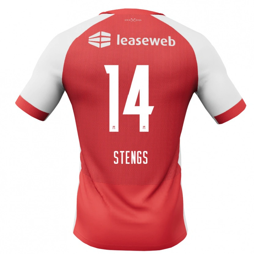 Danxen Damen Calvin Stengs #14 Rot Weiß Schwarz Heimtrikot Trikot 2026/27 T-Shirt Österreich