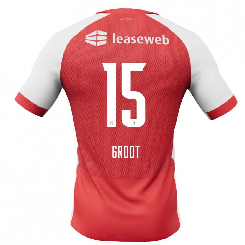 Danxen Damen Pleun Groot #15 Rot Weiß Schwarz Heimtrikot Trikot 2026/27 T-Shirt Österreich