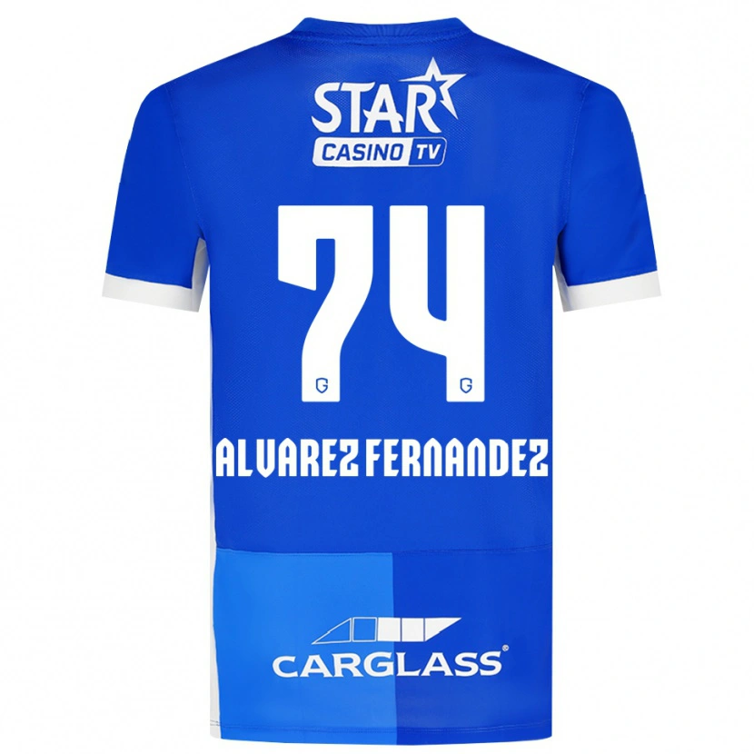 Danxen Damen Loïc Alvarez Fernandez #74 Mittelblau Königlichblau Weiß Heimtrikot Trikot 2026/27 T-Shirt Österreich