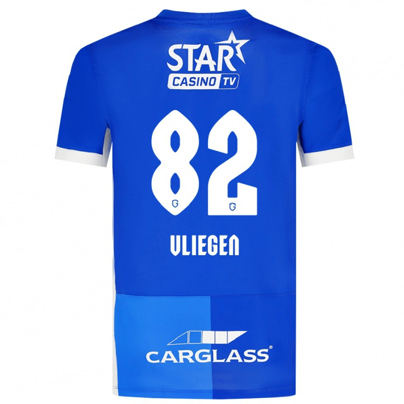 Danxen Damen Olivier Vliegen #82 Mittelblau Königlichblau Weiß Heimtrikot Trikot 2026/27 T-Shirt Österreich
