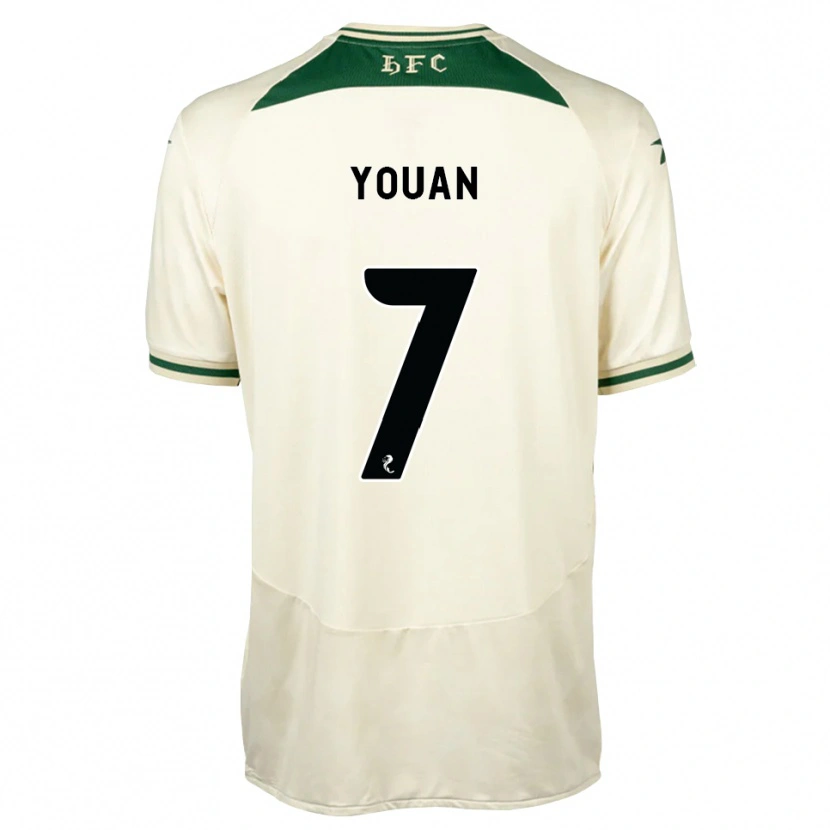 Danxen Damen Élie Youan #7 Weiß Waldgrün Auswärtstrikot Trikot 2026/27 T-Shirt Österreich