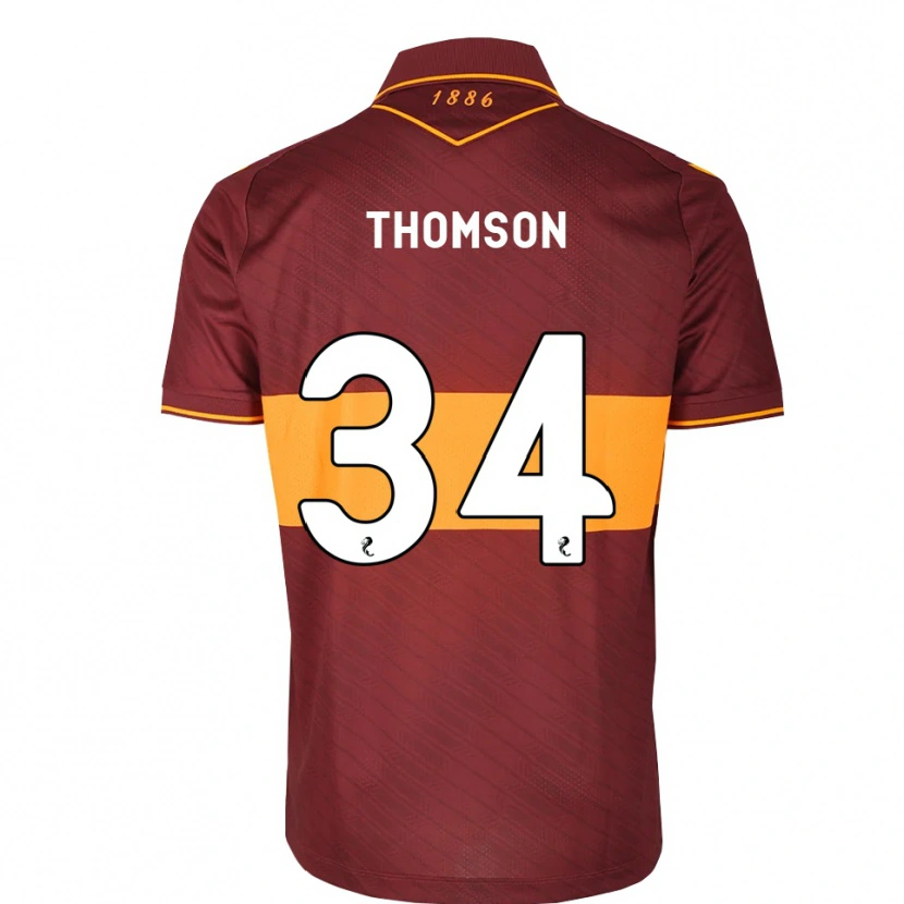 Danxen Damen Aaron Thomson #34 Orange Maroon Auswärtstrikot Trikot 2026/27 T-Shirt Österreich