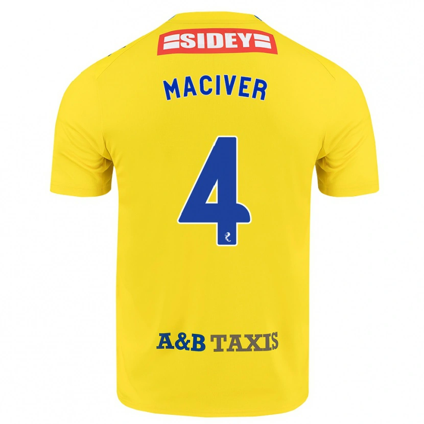 Danxen Damen Ellie Maciver #4 Gelb Blau Schwarz Auswärtstrikot Trikot 2026/27 T-Shirt Österreich