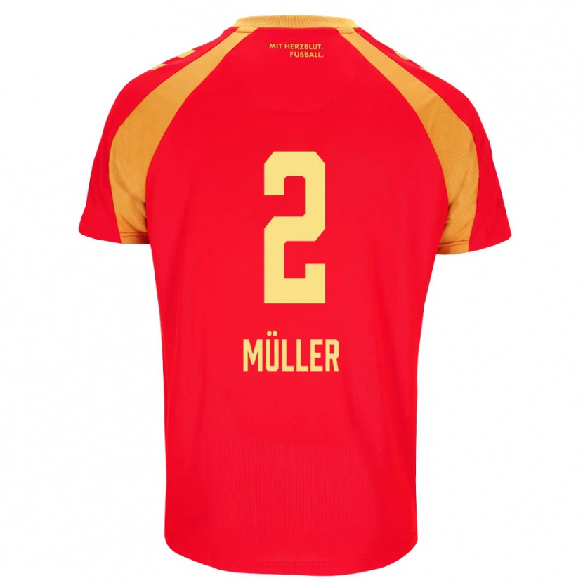 Danxen Damen Ruben Müller #2 Rot Orange Schwarz Auswärtstrikot Trikot 2026/27 T-Shirt Österreich