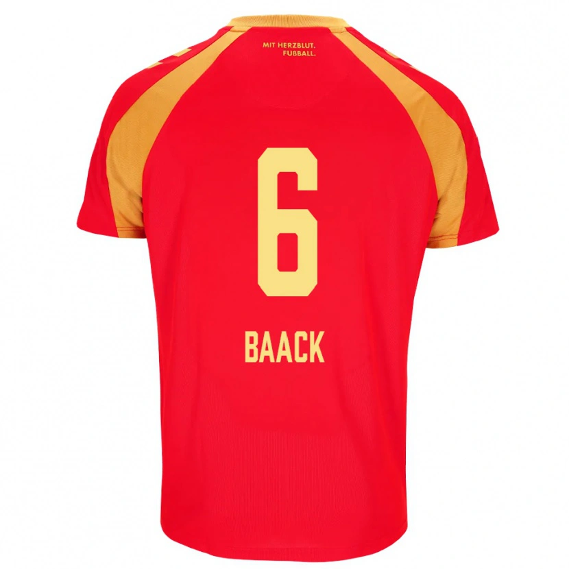 Danxen Damen Tom Baack #6 Rot Orange Schwarz Auswärtstrikot Trikot 2026/27 T-Shirt Österreich