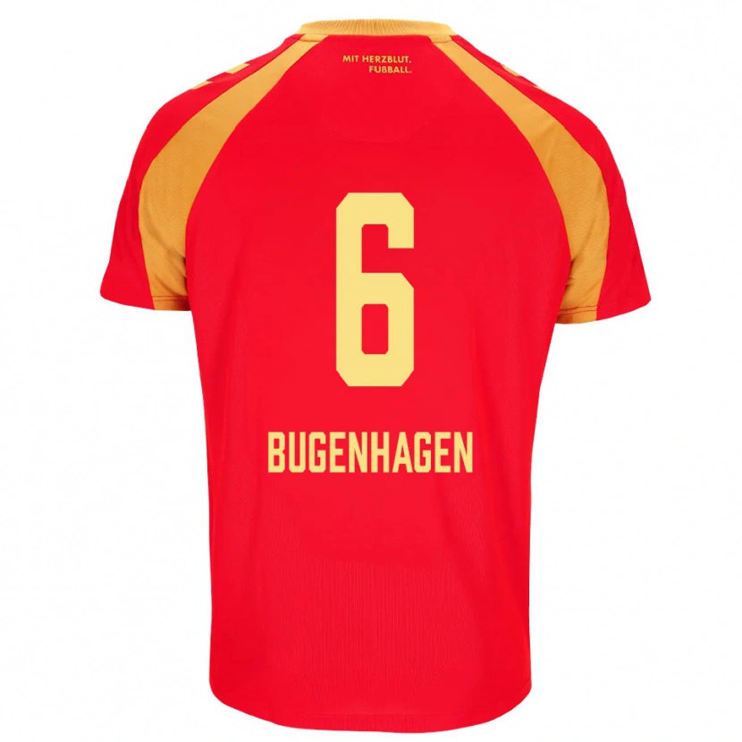 Danxen Damen Julius Bugenhagen #6 Rot Orange Schwarz Auswärtstrikot Trikot 2026/27 T-Shirt Österreich