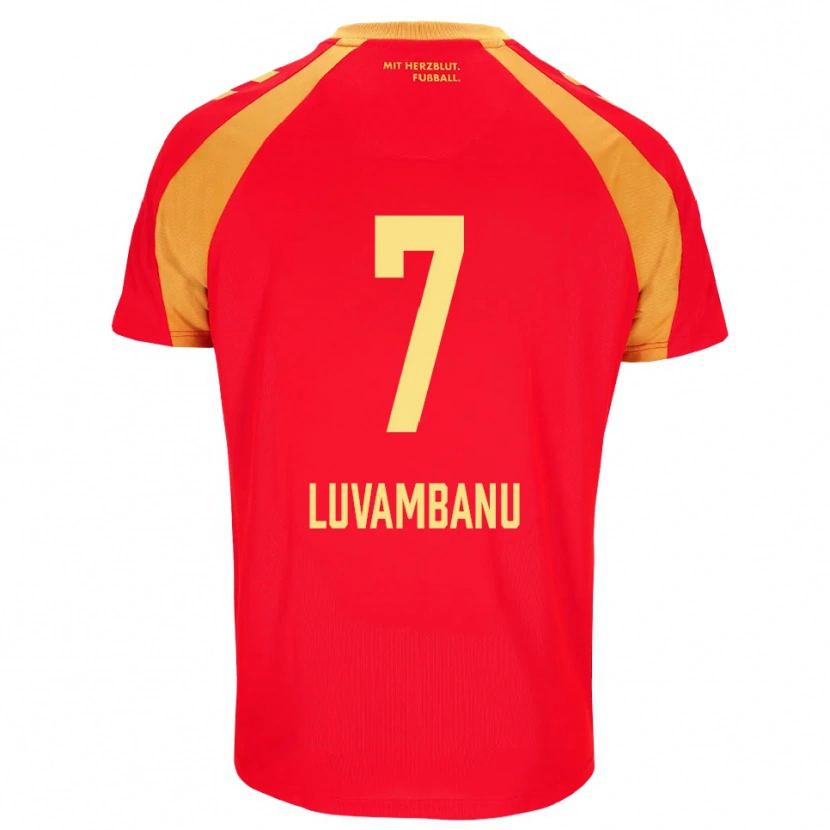 Danxen Damen Danell Luvambanu #7 Rot Orange Schwarz Auswärtstrikot Trikot 2026/27 T-Shirt Österreich