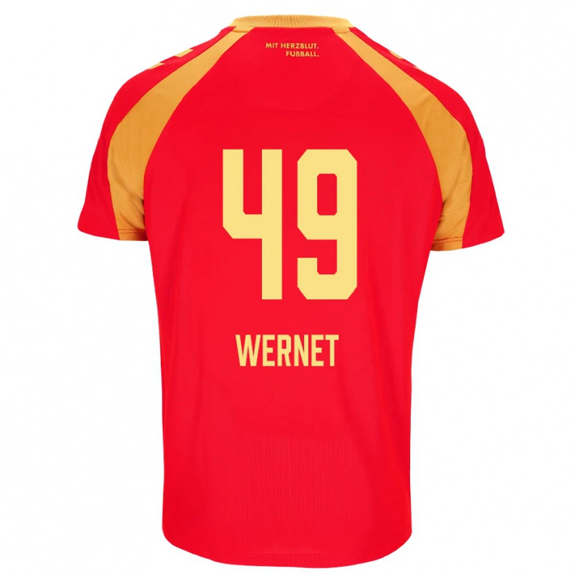 Danxen Damen Vigo Wernet #49 Rot Orange Schwarz Auswärtstrikot Trikot 2026/27 T-Shirt Österreich