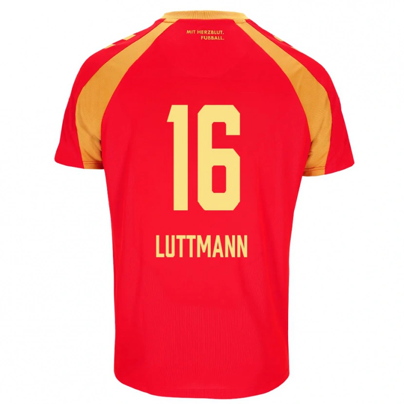 Danxen Damen Magnus Luttmann #16 Rot Orange Schwarz Auswärtstrikot Trikot 2026/27 T-Shirt Österreich