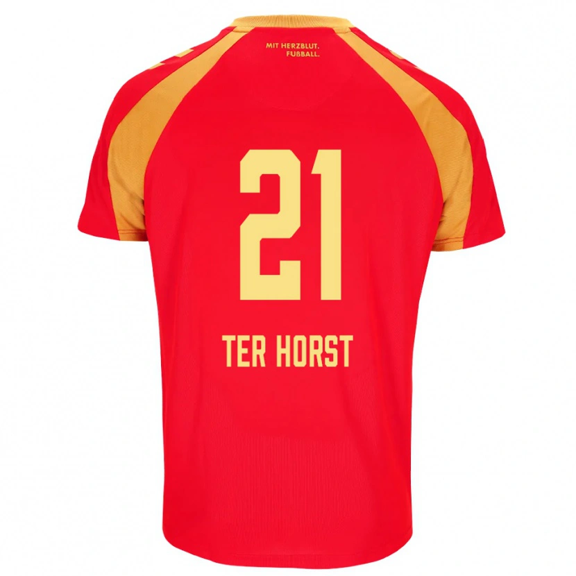 Danxen Damen Jano Ter Horst #21 Rot Orange Schwarz Auswärtstrikot Trikot 2026/27 T-Shirt Österreich