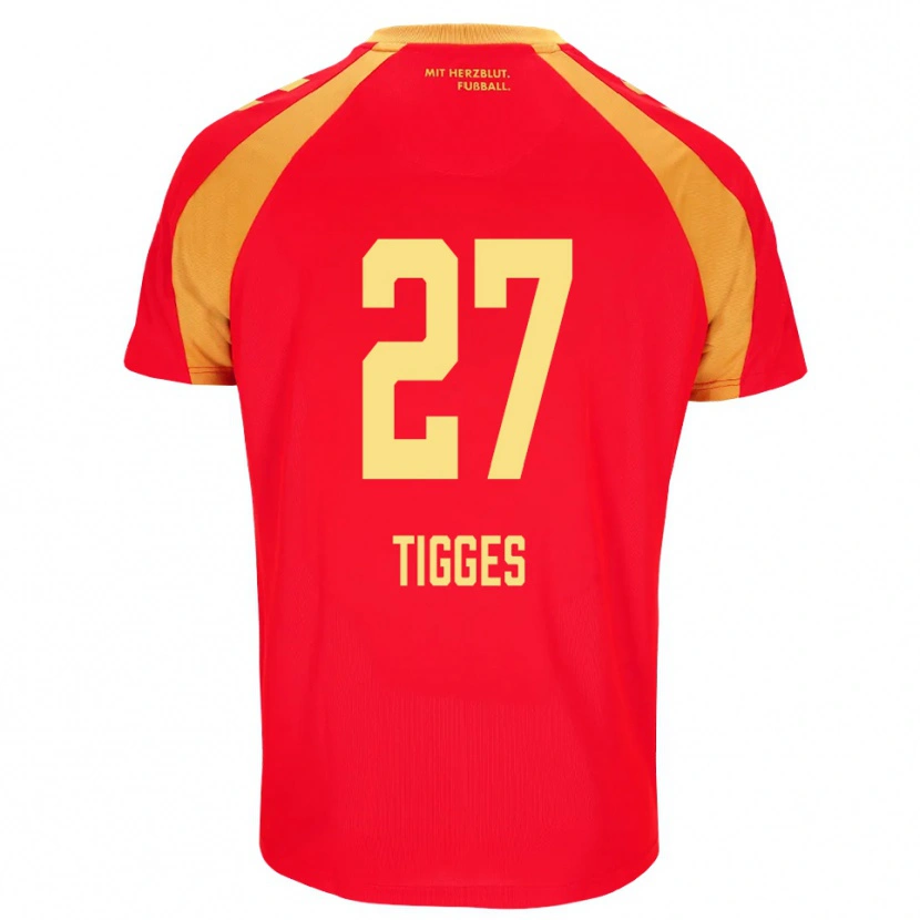 Danxen Damen Steffen Tigges #27 Rot Orange Schwarz Auswärtstrikot Trikot 2026/27 T-Shirt Österreich