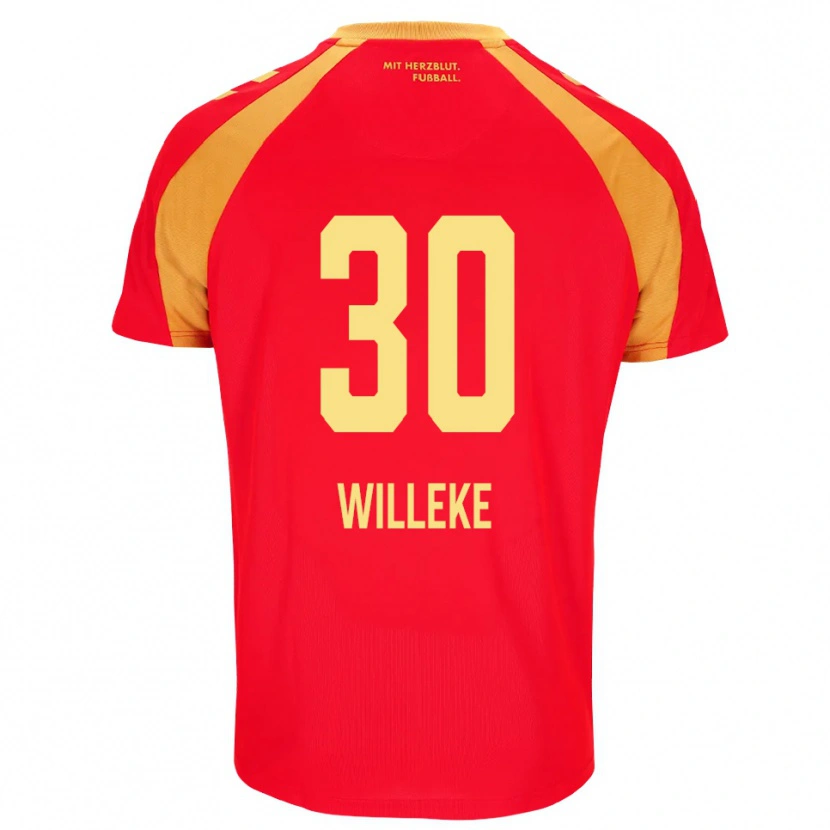 Danxen Damen Nico Willeke #30 Rot Orange Schwarz Auswärtstrikot Trikot 2026/27 T-Shirt Österreich