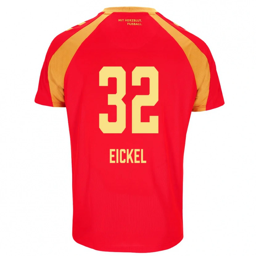Danxen Damen Lasse Eickel #32 Rot Orange Schwarz Auswärtstrikot Trikot 2026/27 T-Shirt Österreich
