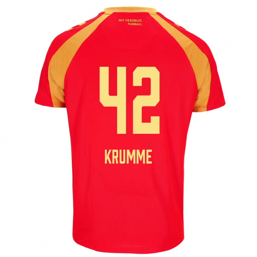 Danxen Damen Kevin Krumme #42 Rot Orange Schwarz Auswärtstrikot Trikot 2026/27 T-Shirt Österreich