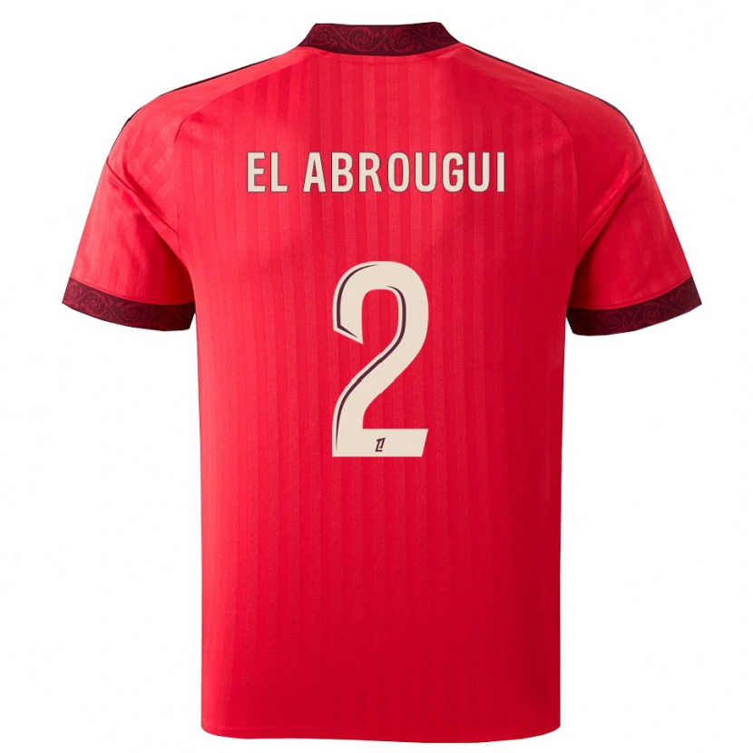 Danxen Damen Wassim El Abrougui #2 Burgund Rot Weiß Auswärtstrikot Trikot 2026/27 T-Shirt Österreich