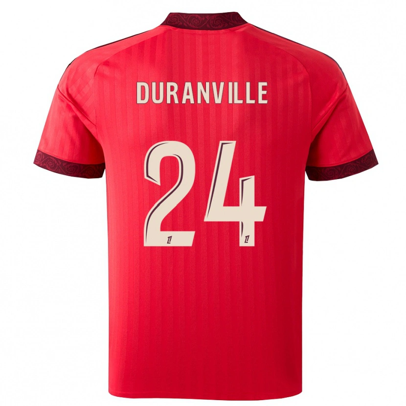 Danxen Damen Julien Duranville #24 Burgund Rot Weiß Auswärtstrikot Trikot 2026/27 T-Shirt Österreich