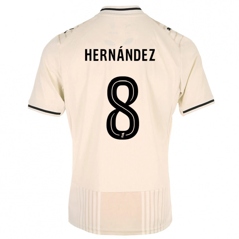 Danxen Damen Pablo Hernandez #8 Altgold Schwarz Antikweiß Auswärtstrikot Trikot 2026/27 T-Shirt Österreich